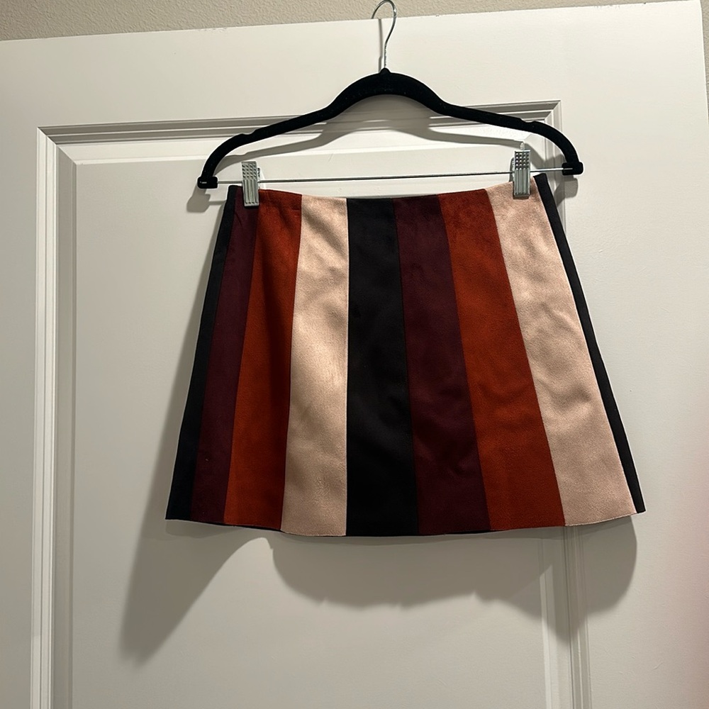 Forever 21 striped suede skirt